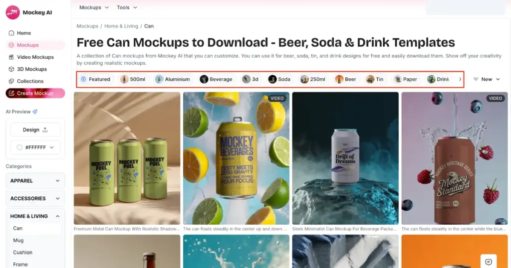 10+ varieties of can