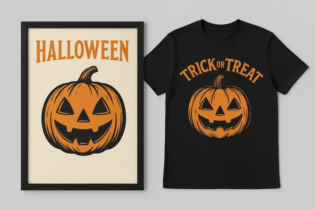 create a halloween mockup