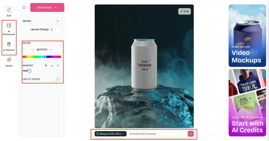 customize can mockup