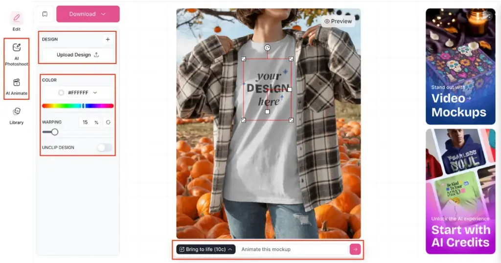 customize the halloween theme mockup