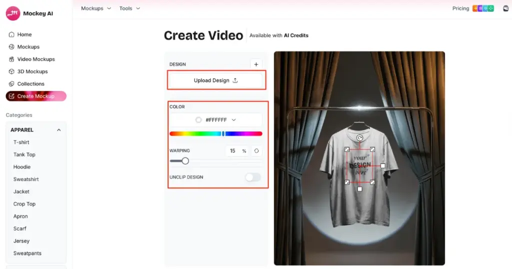 customize video mockup for print on demand
