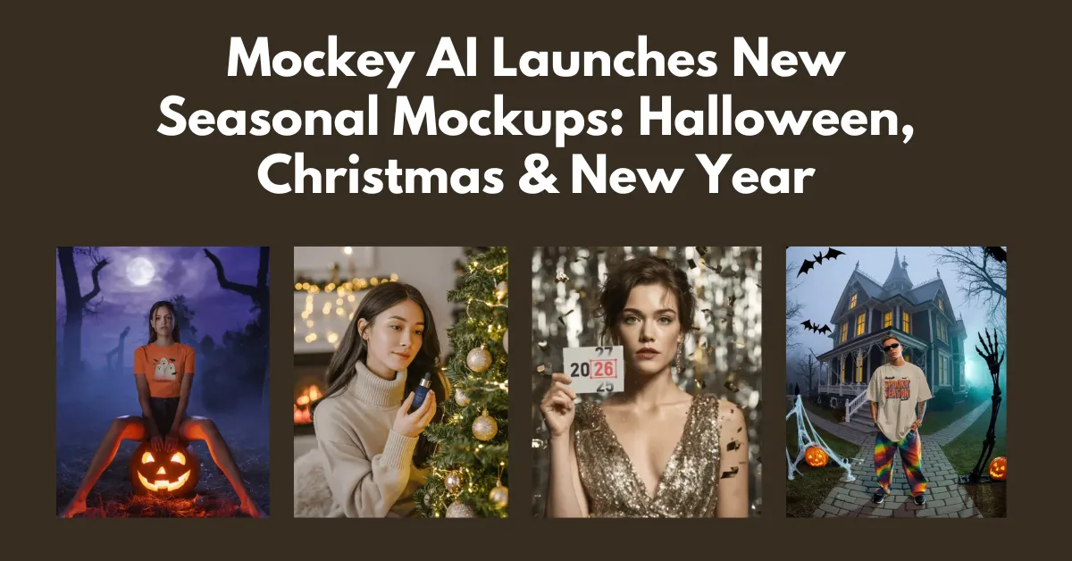 Mockey AI Launches New Seasonal Mockups: Halloween, Christmas & New Year