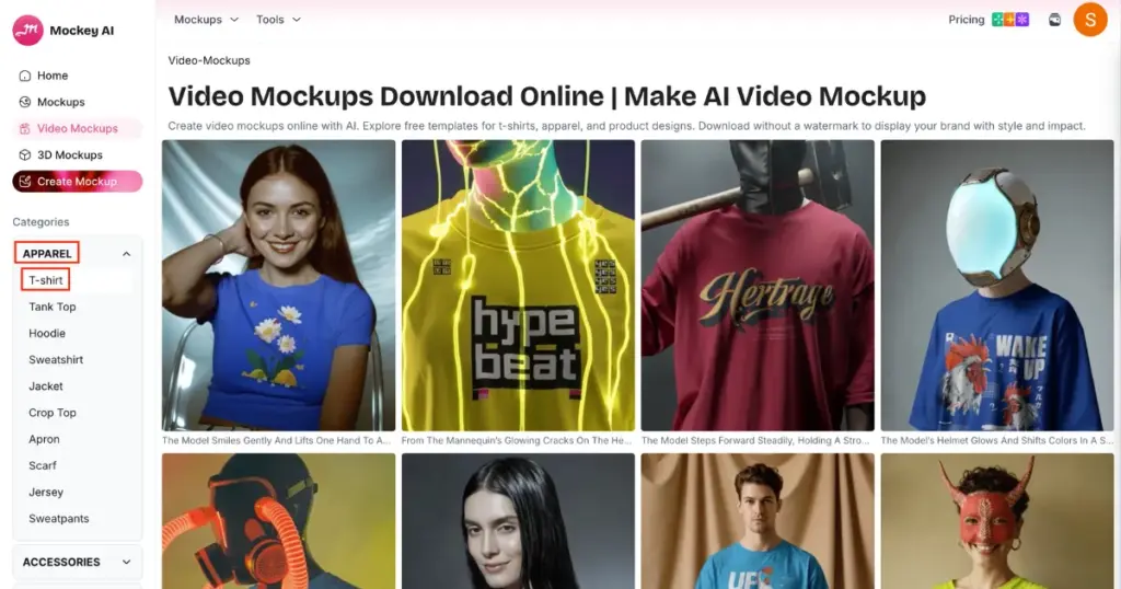 pick t-shirts