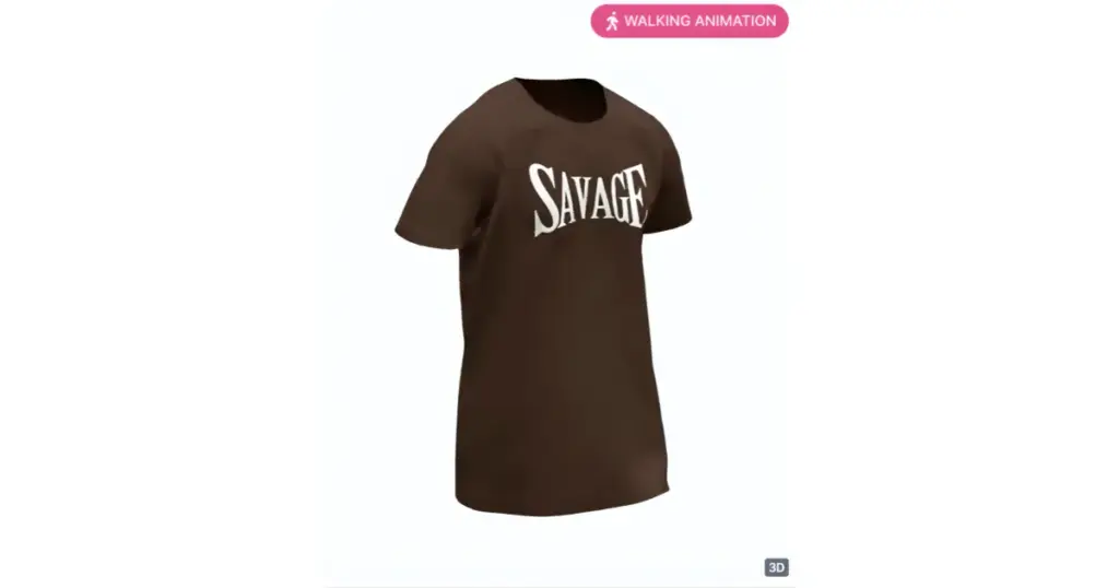 walking t shirt mockup