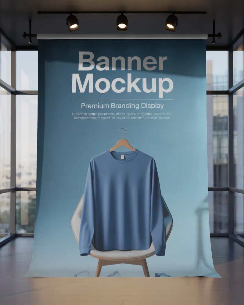 Hanging banner mockup