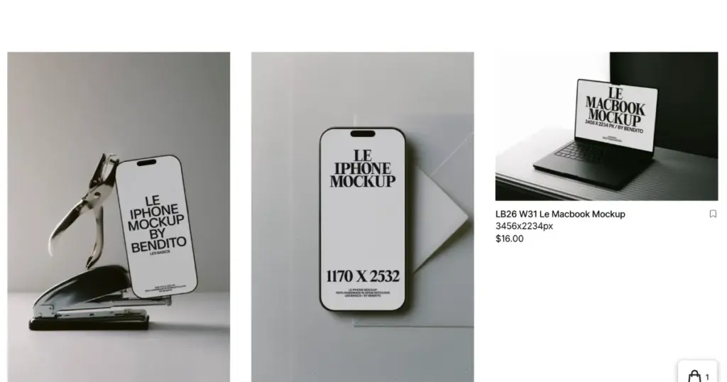 bendito mockup psd mockup website