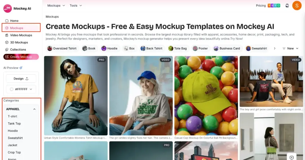 click on mockups