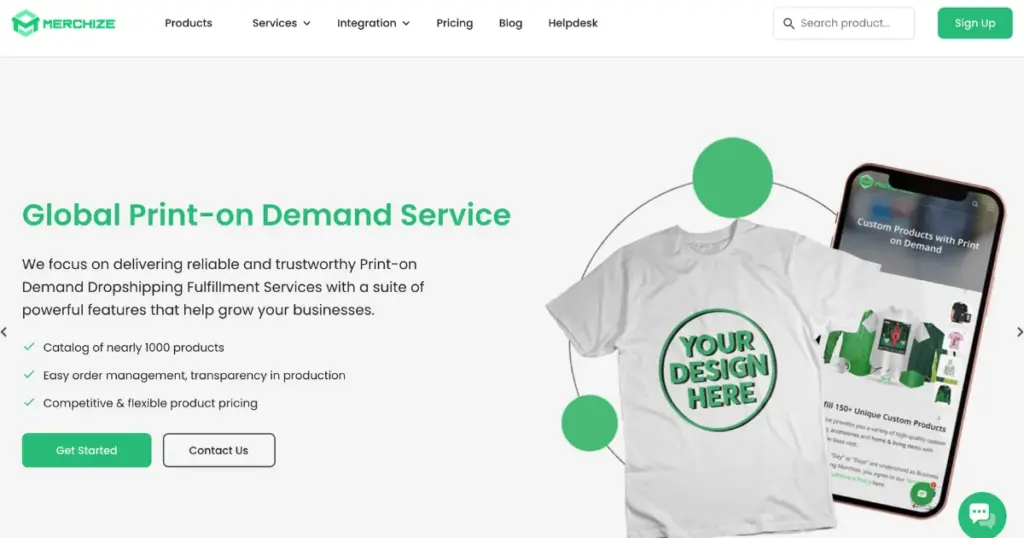 merchize print on demand site