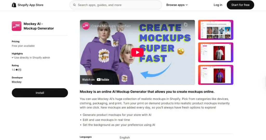 mockey ai best shopify mockup tool