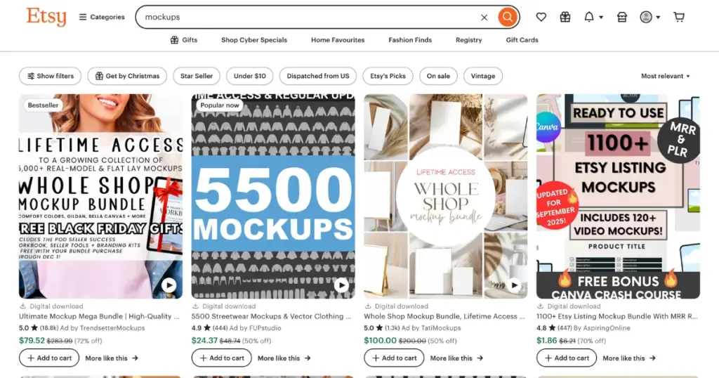 etsy mockups