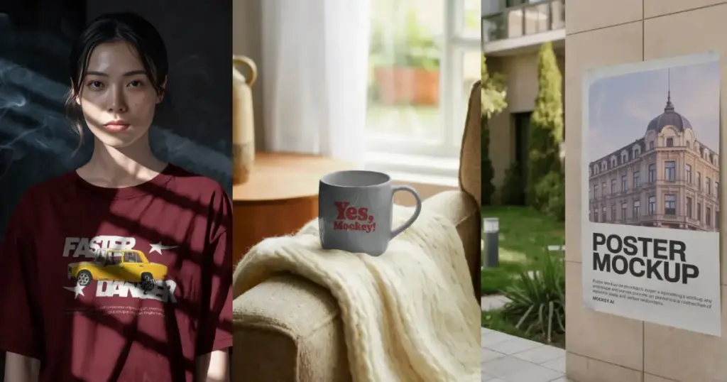 examples of mockups generated using mockey ai