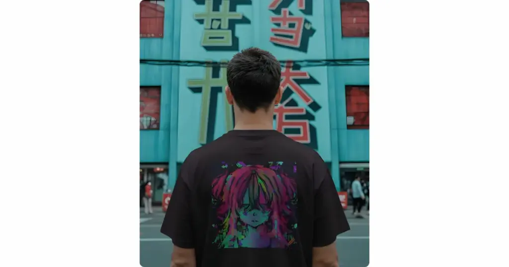 glitchcore scenes design ideas for print on demand