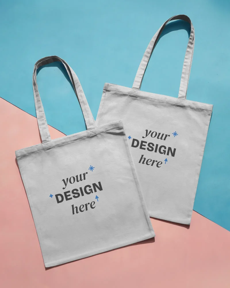 reusable cotton tote bag mockup for eco friendly shopping and custom printed designs