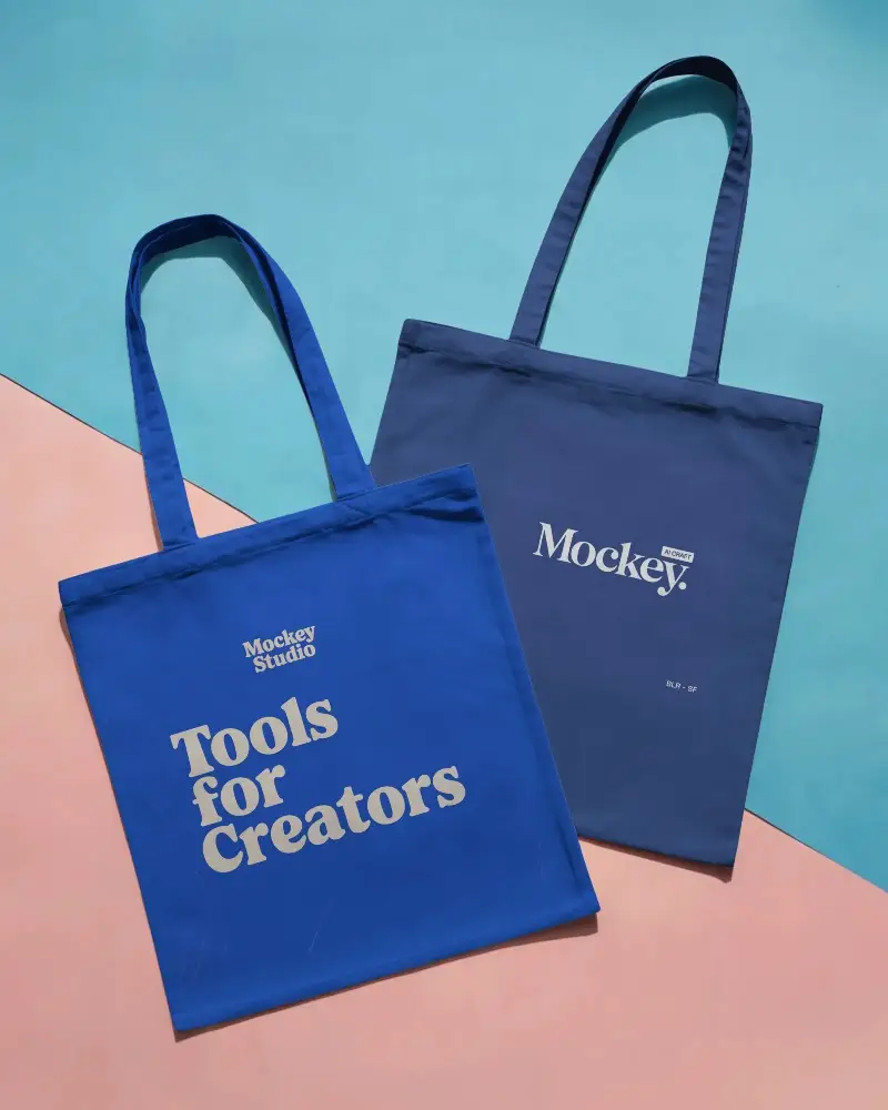 reusable cotton tote bag mockup for eco friendly shopping and custom printed designs