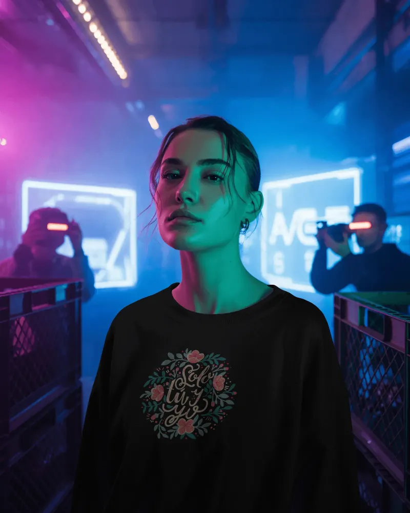 Black sweatshirt mockup