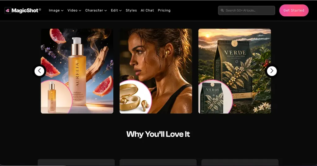 MagicShot is one of the most complete AI product photo generator