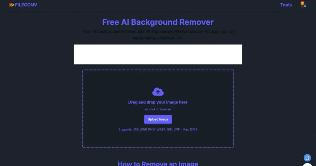 fileconv.online best background remove website free tool