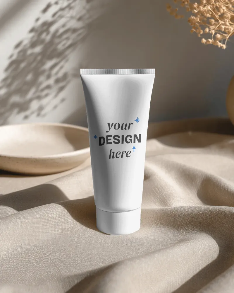 minimalis skincare tube mockup