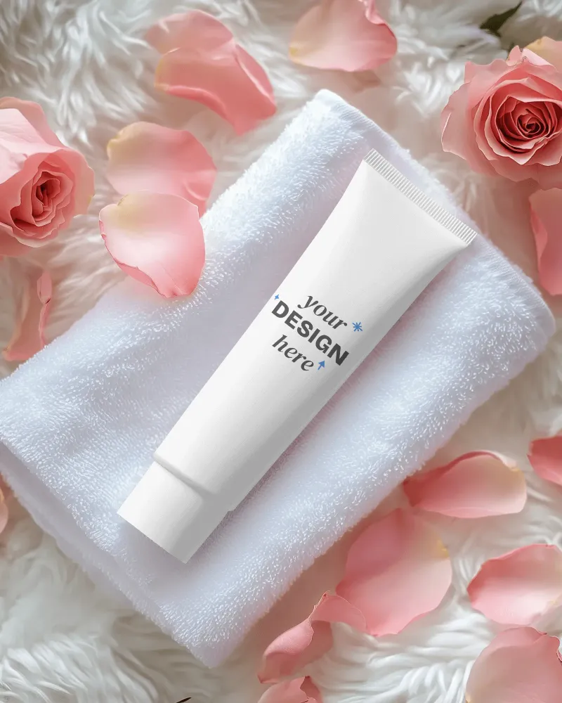 premium skincare tube mockup