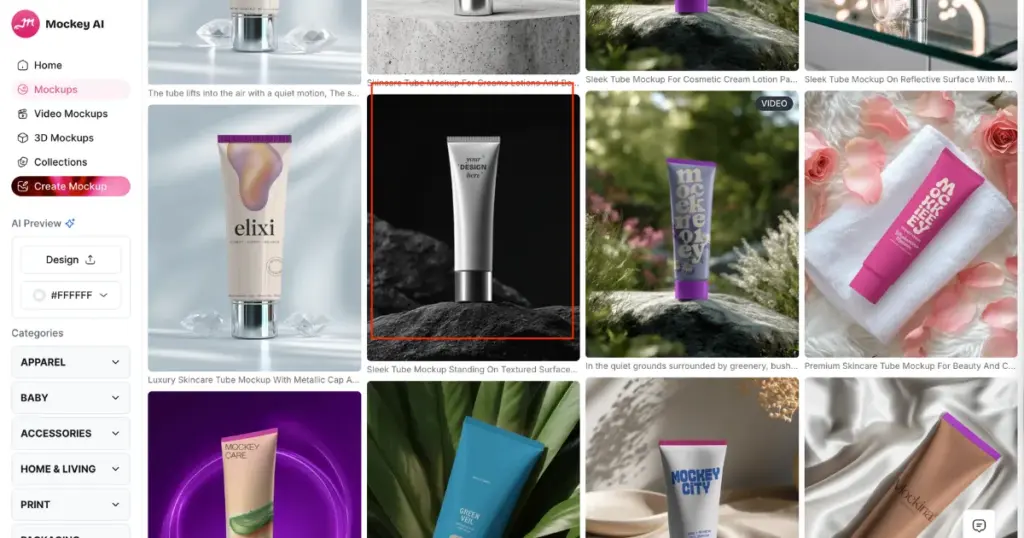 select a tube template