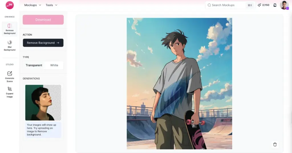 upload an image on how to remove background with ai