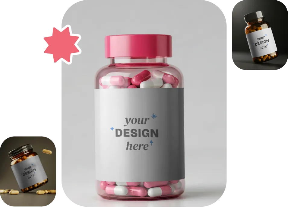 Pill Bottle Mockup Generator