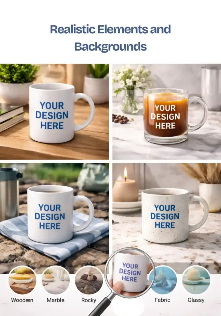 Realistic Elements and Backgrounds