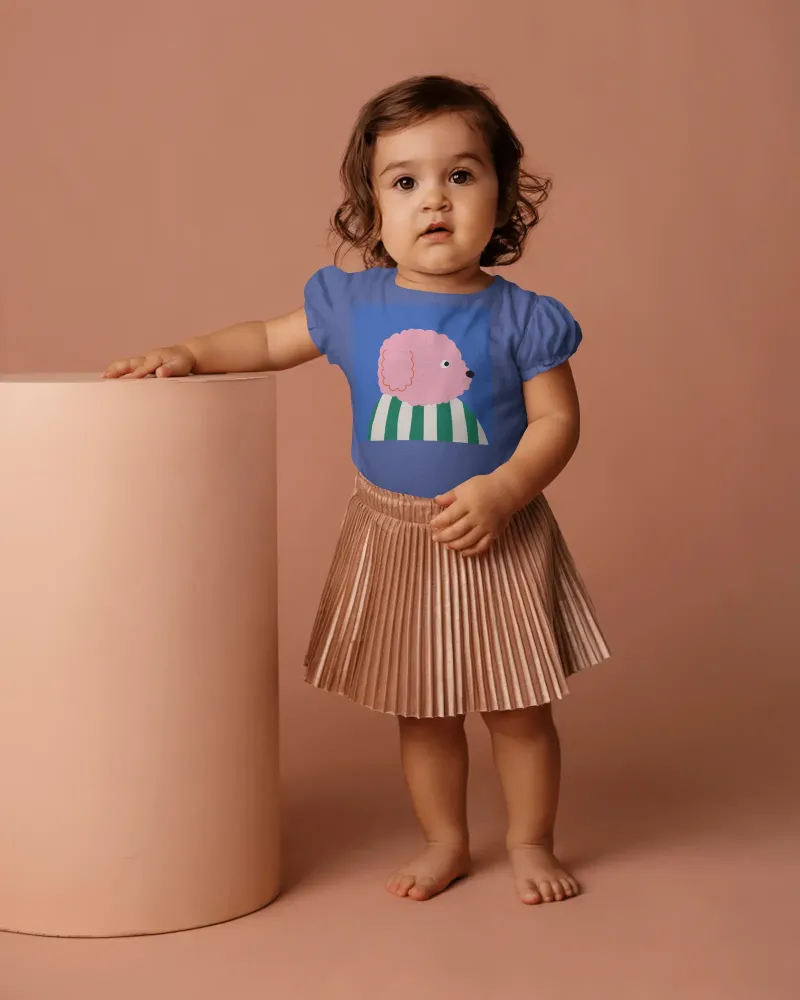 aby tee mockup with puffed sleeves design