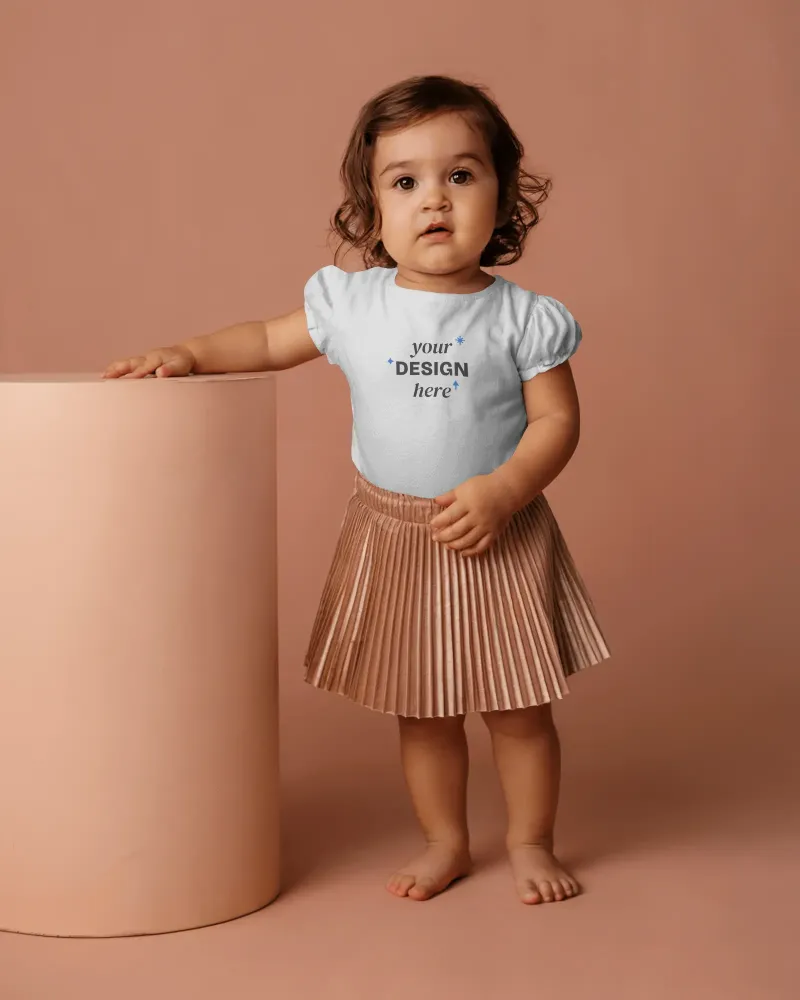 aby tee mockup with puffed sleeves