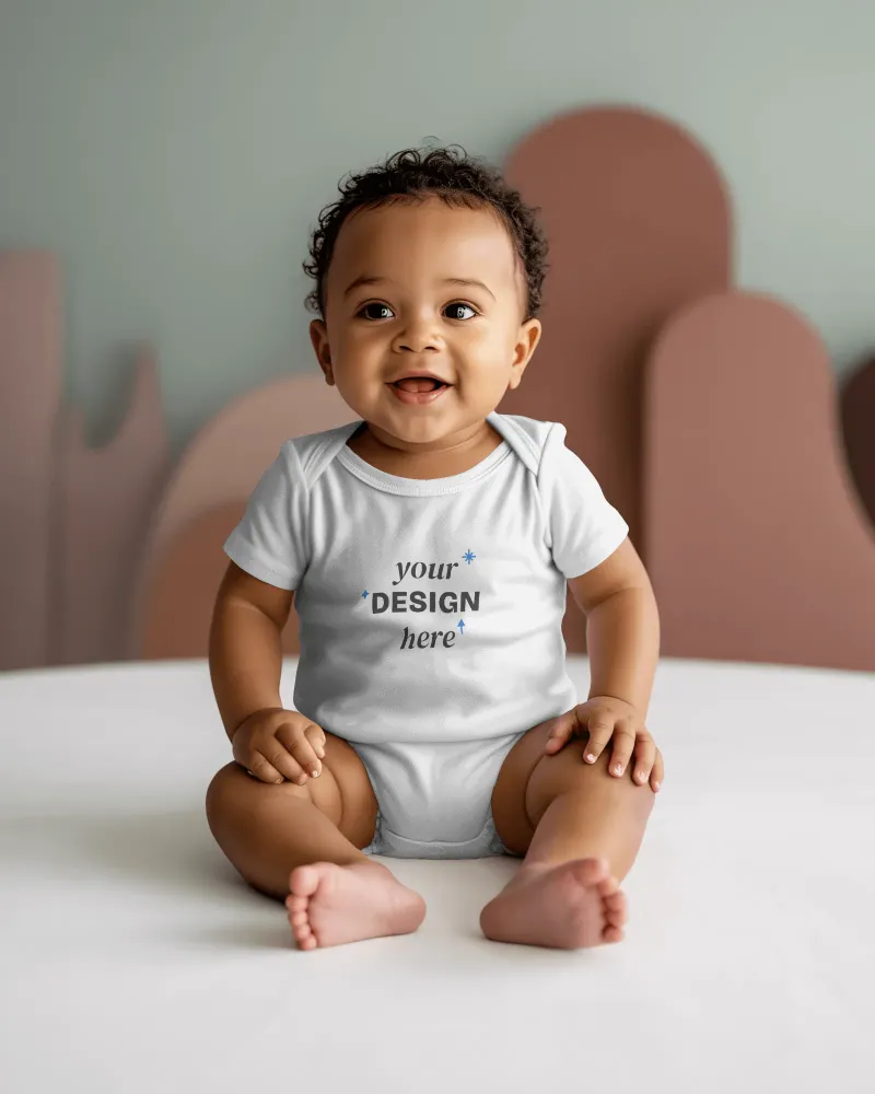 adorable baby onesie mockup for baby