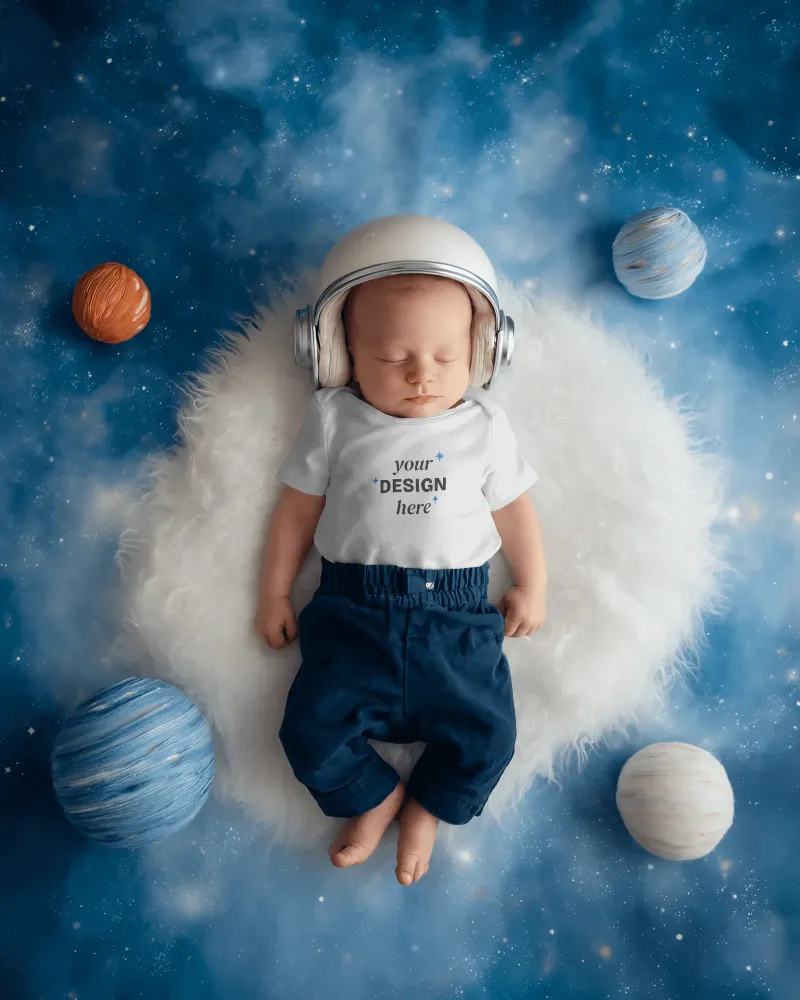 baby tee mockup for infant fashion creative space