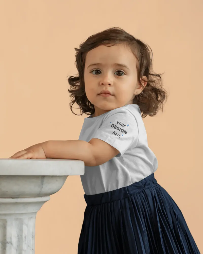 baby tee mockup for kids fashion