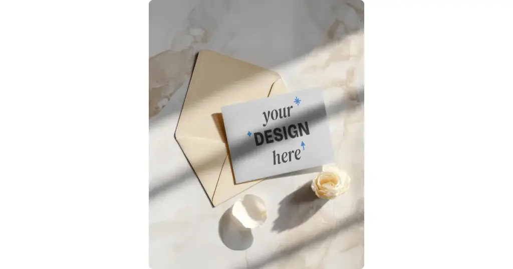 birthday greeting card mockup template