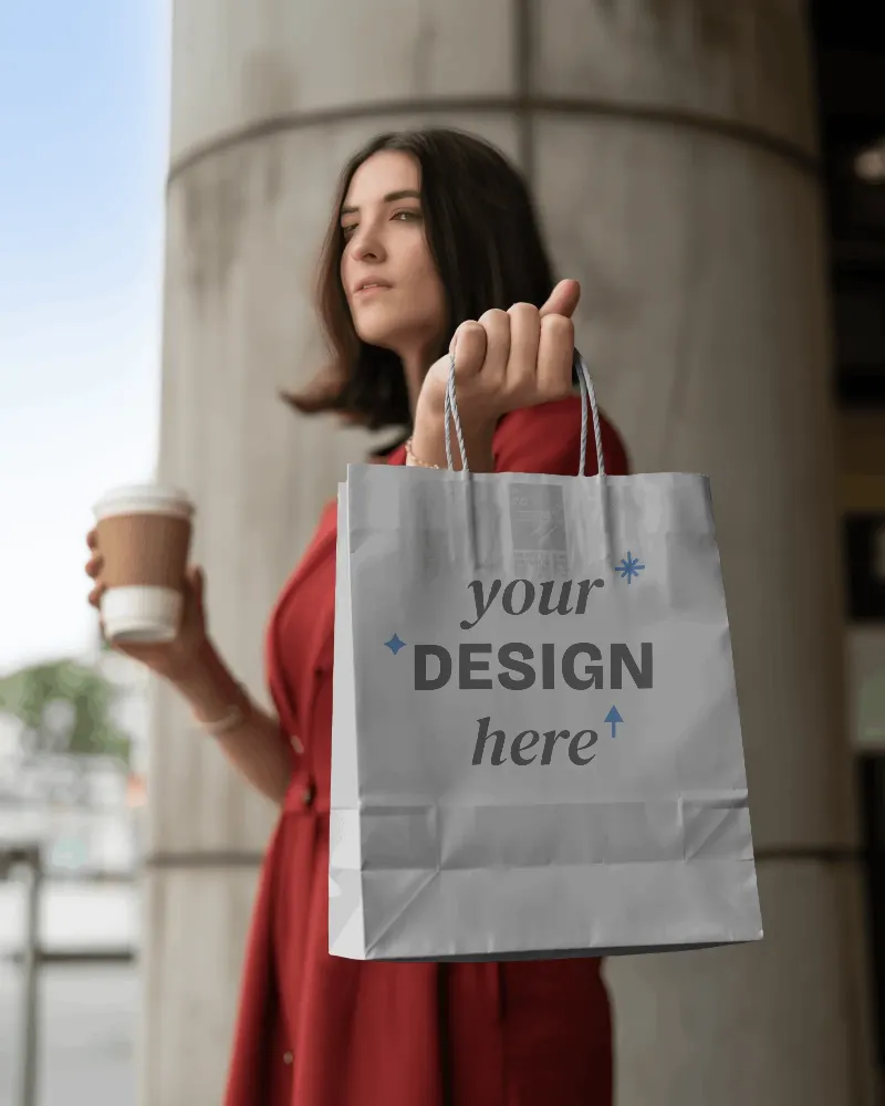 blank paper bag mockup