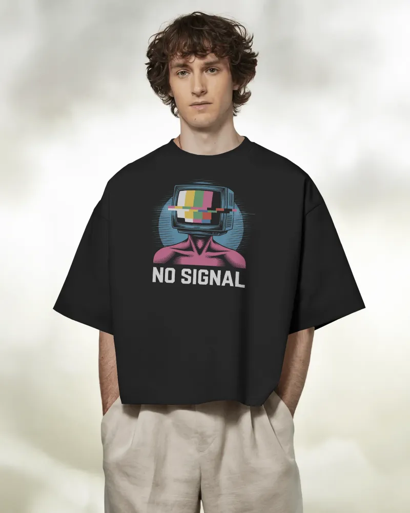 boxy black T-shirt Mockup