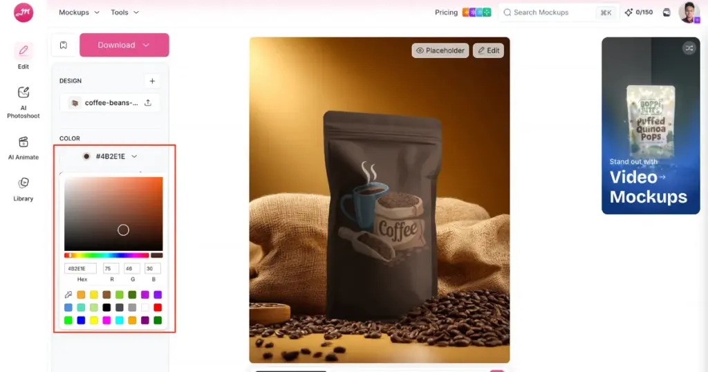 change the pouch color