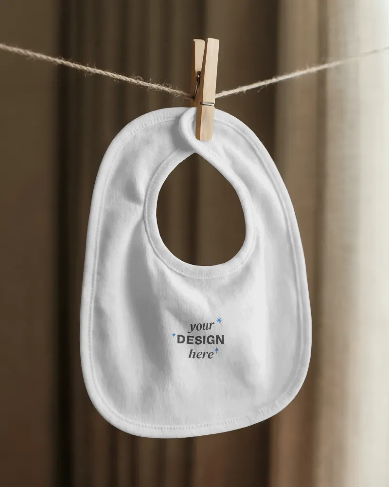 customizable infant bib mockup for baby