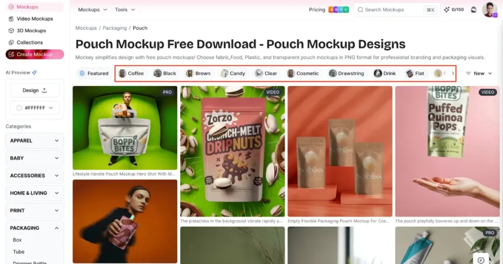 different pouch types