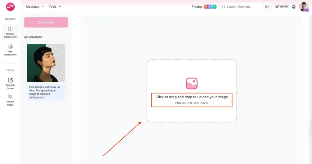 drag and drop your image