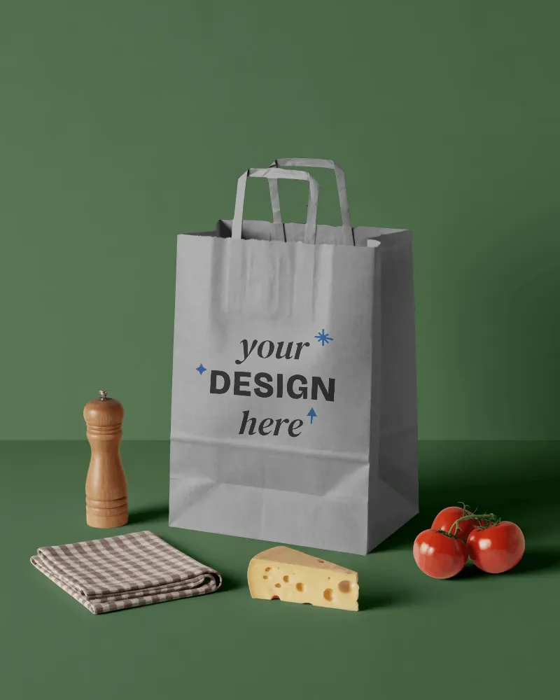 eco friendly paper bag mockup