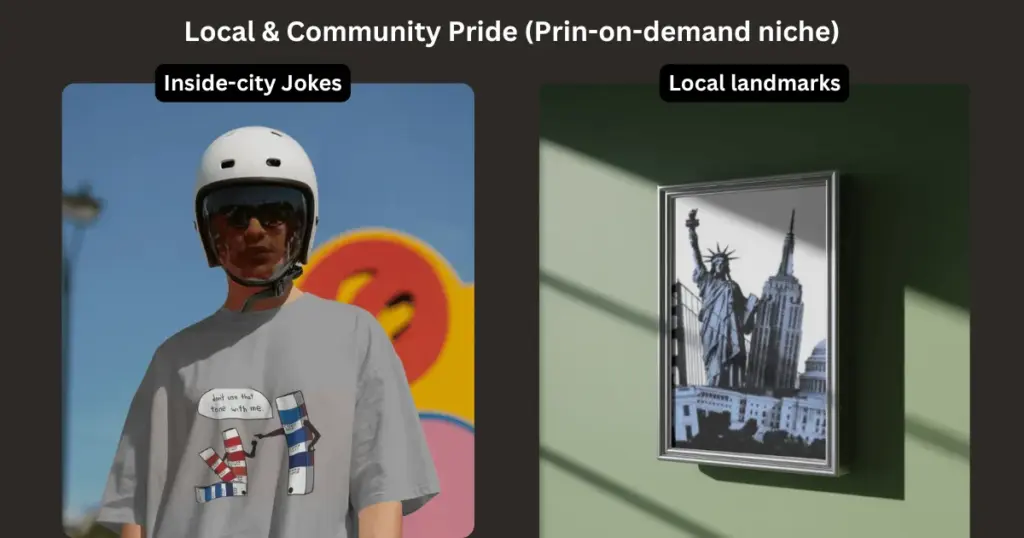 local and community pride for print on demand niche