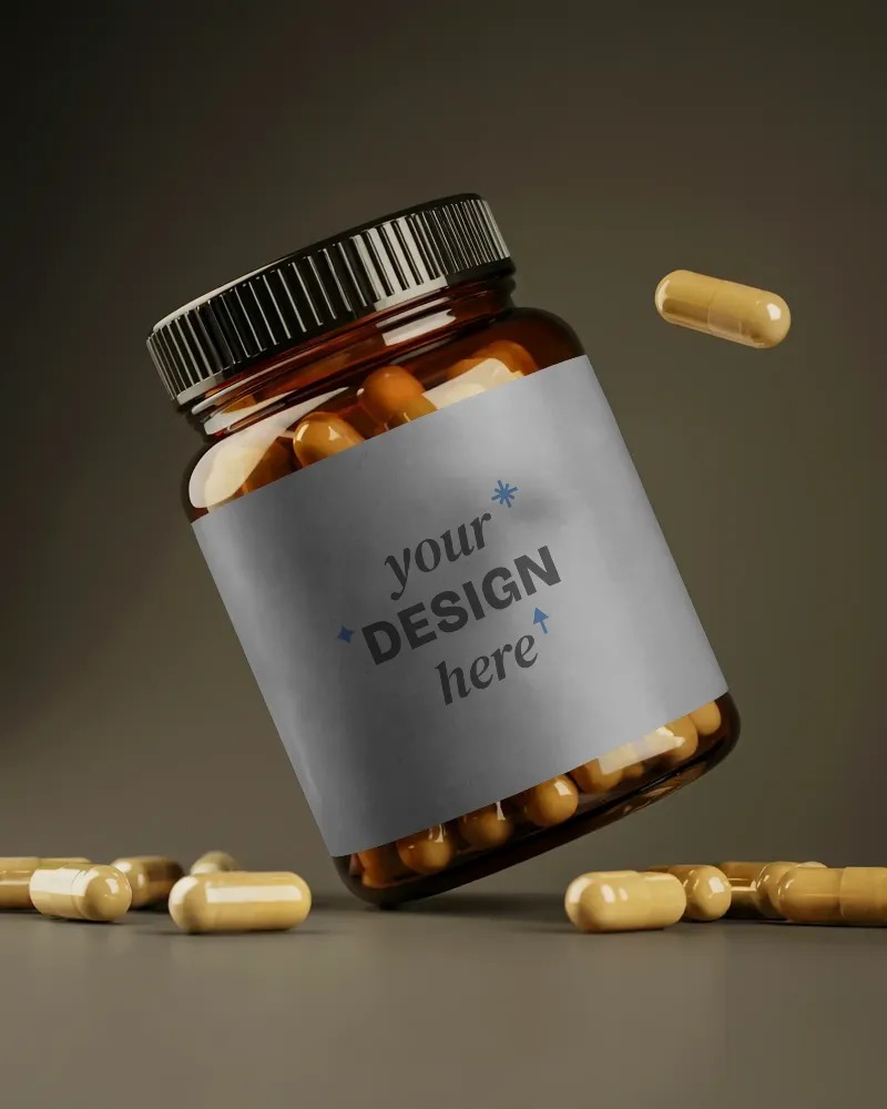 medical Pill Bottle Mockup
