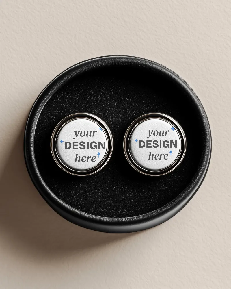 round earring mockup with minimalist