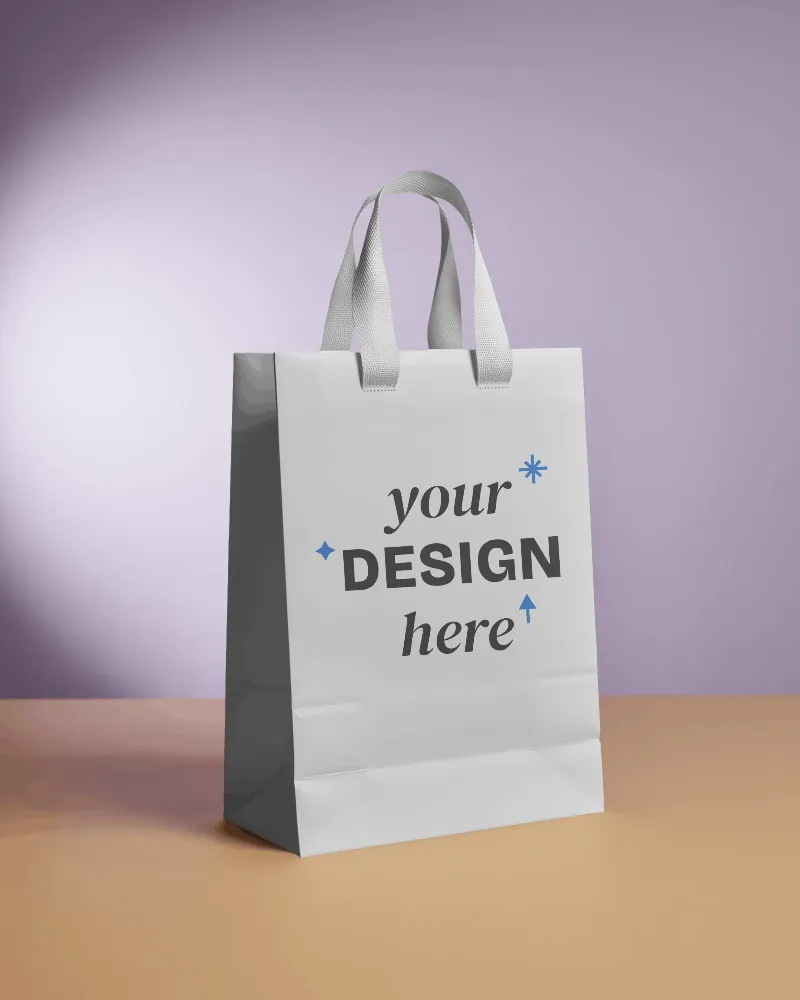 simple paper bag mockup
