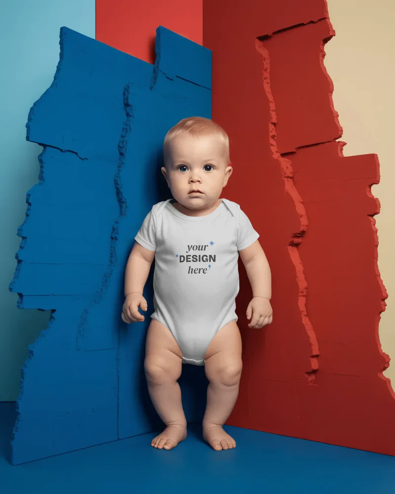 soft baby onesie mockup