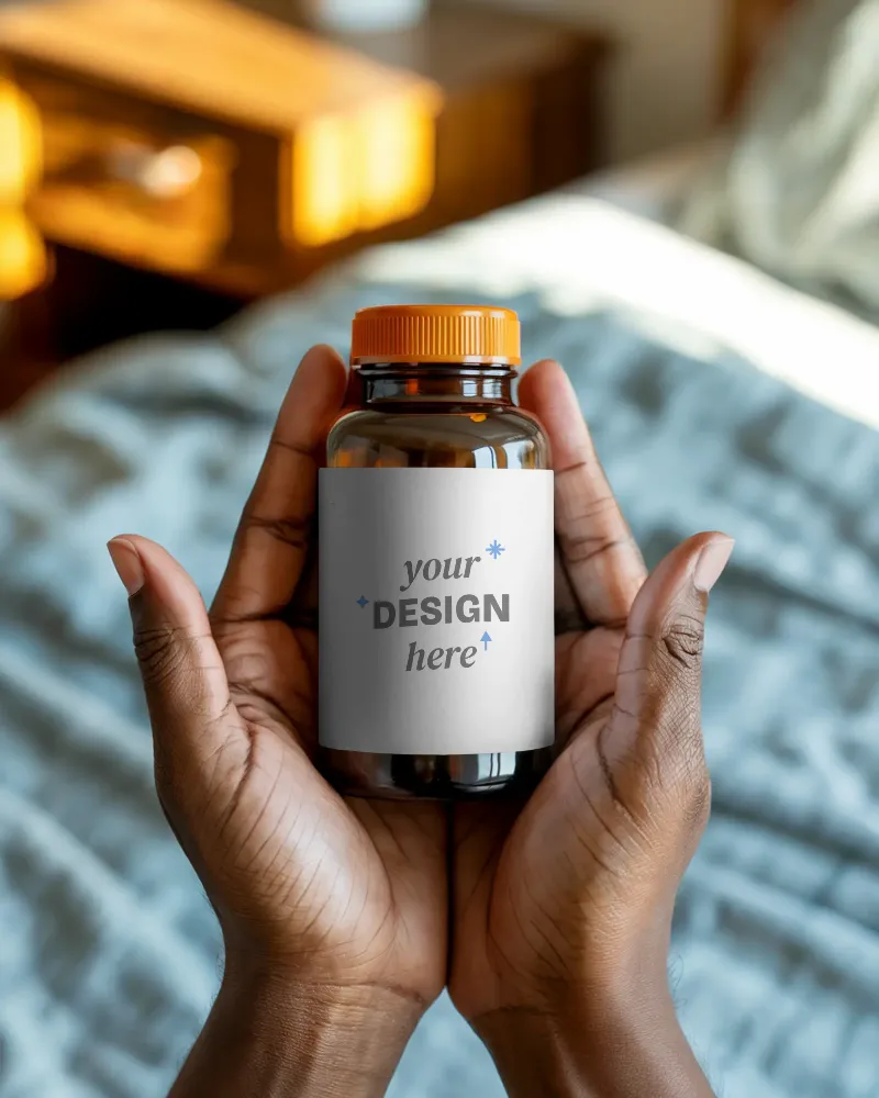 supplement Pill Bottle Mockup