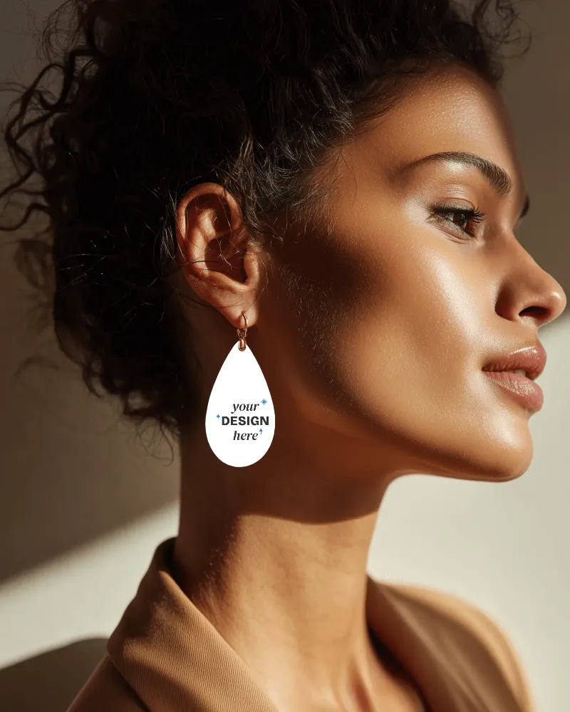 teardrop earring mockup