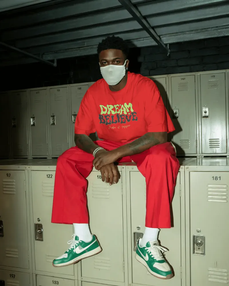 urban-casual men plain tshirt mockup