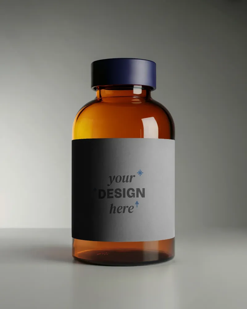 vertical Pill Bottle Mockup