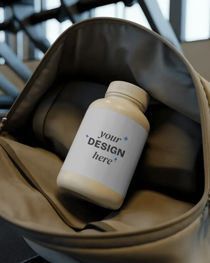 blank vitamin bottle mockup designed for promoting